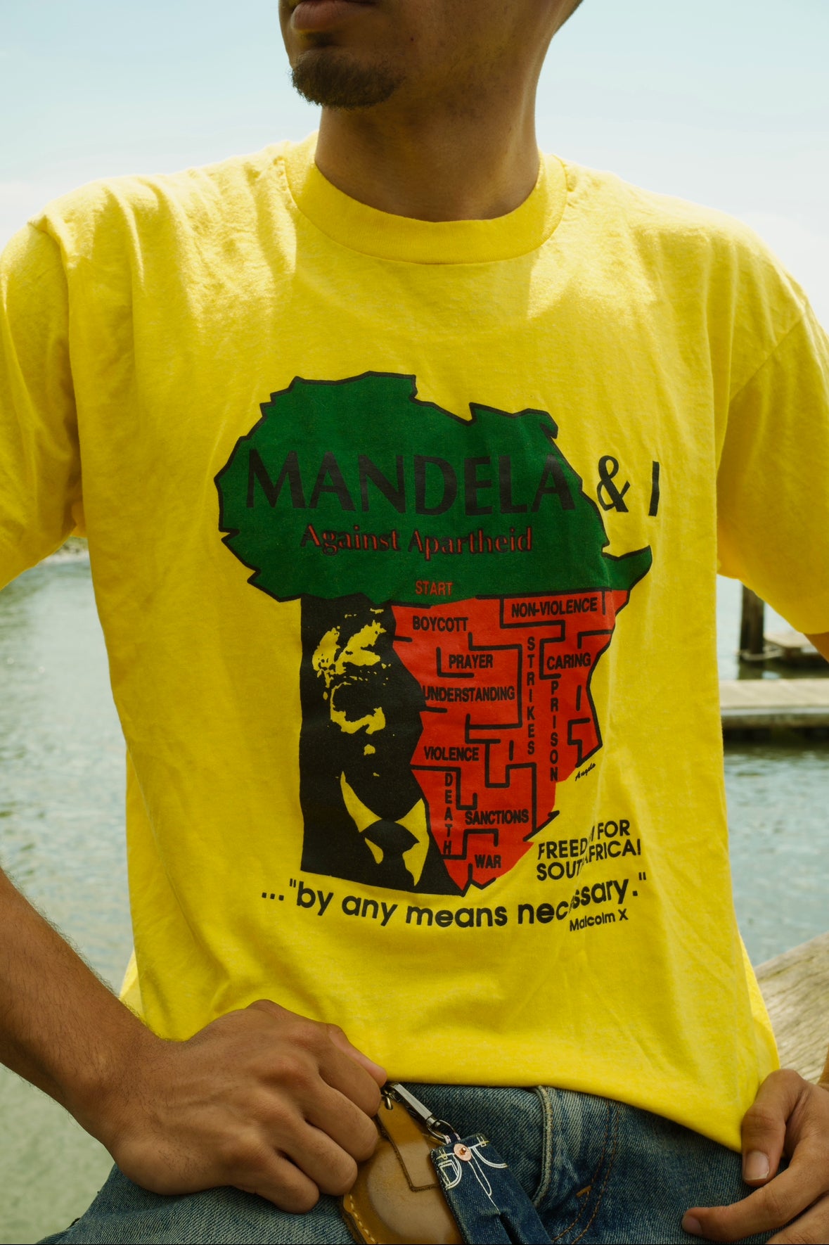 1980’s Nelson Mandela & I Against Apartheid Tee