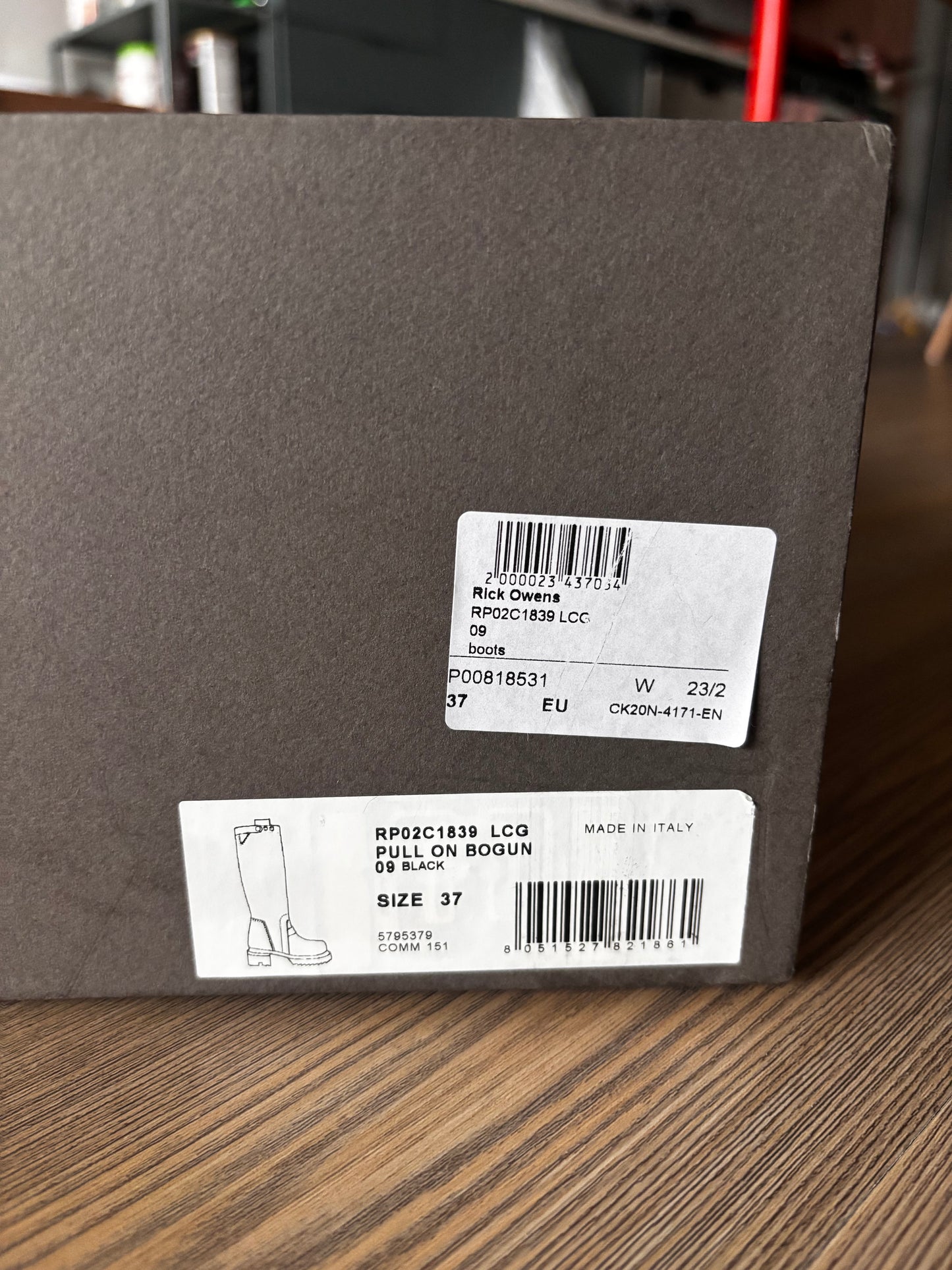 Rick Owens Pull On Bogun Tall Boots