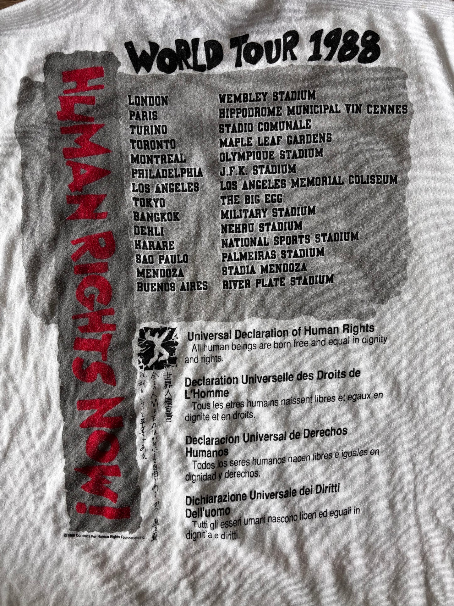 1988 Reebok Human Rights Tee