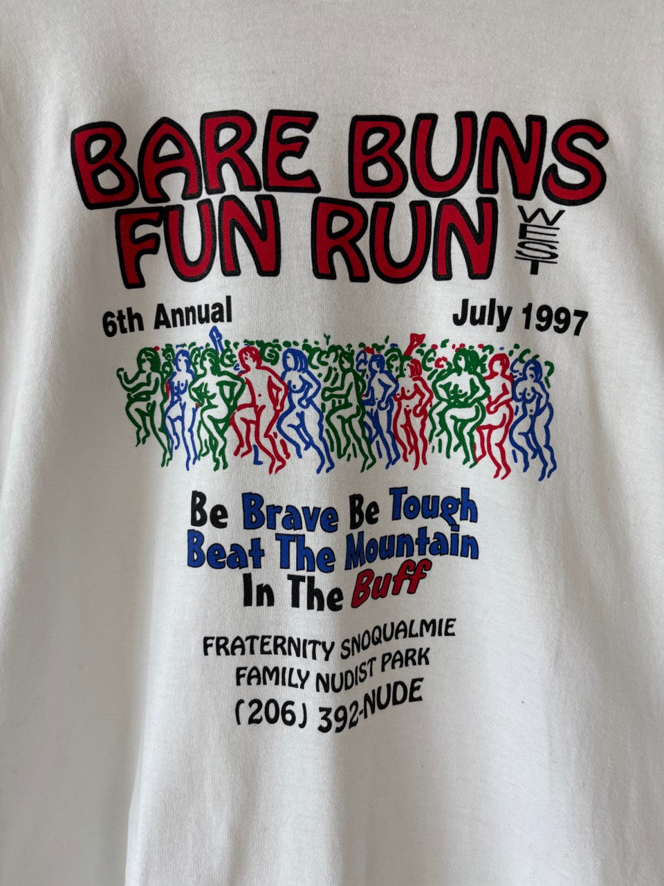 1997 Bare Buns Fun Run Tee