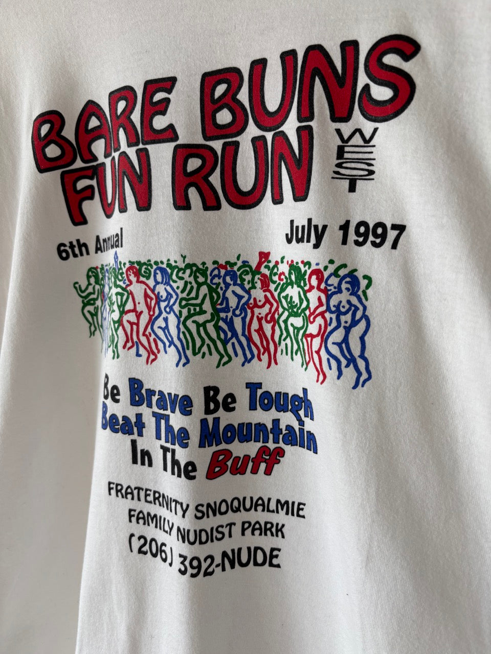 1997 Bare Buns Fun Run Tee
