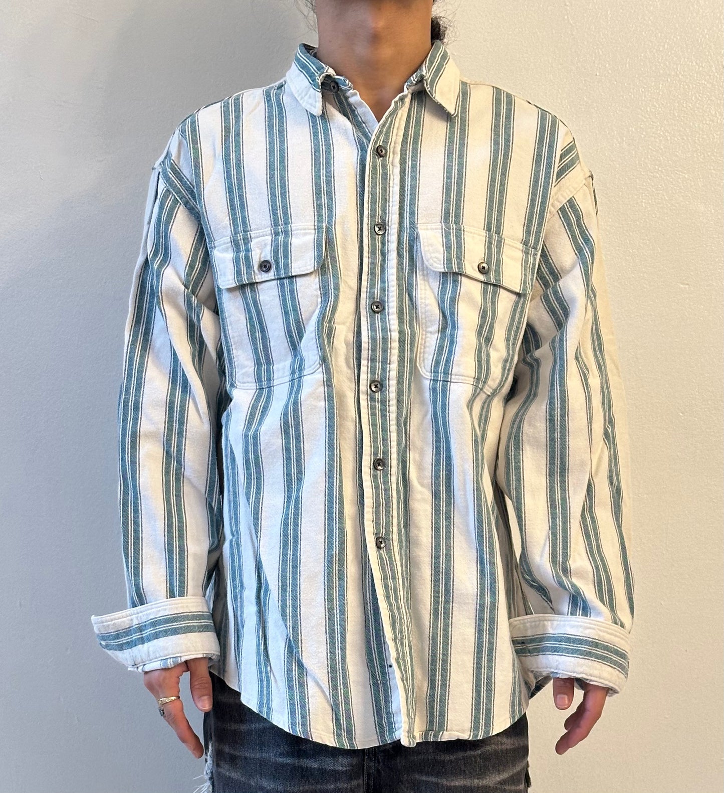 Eddie Bauer McKinley Cloth Vertical Stripe Shirt