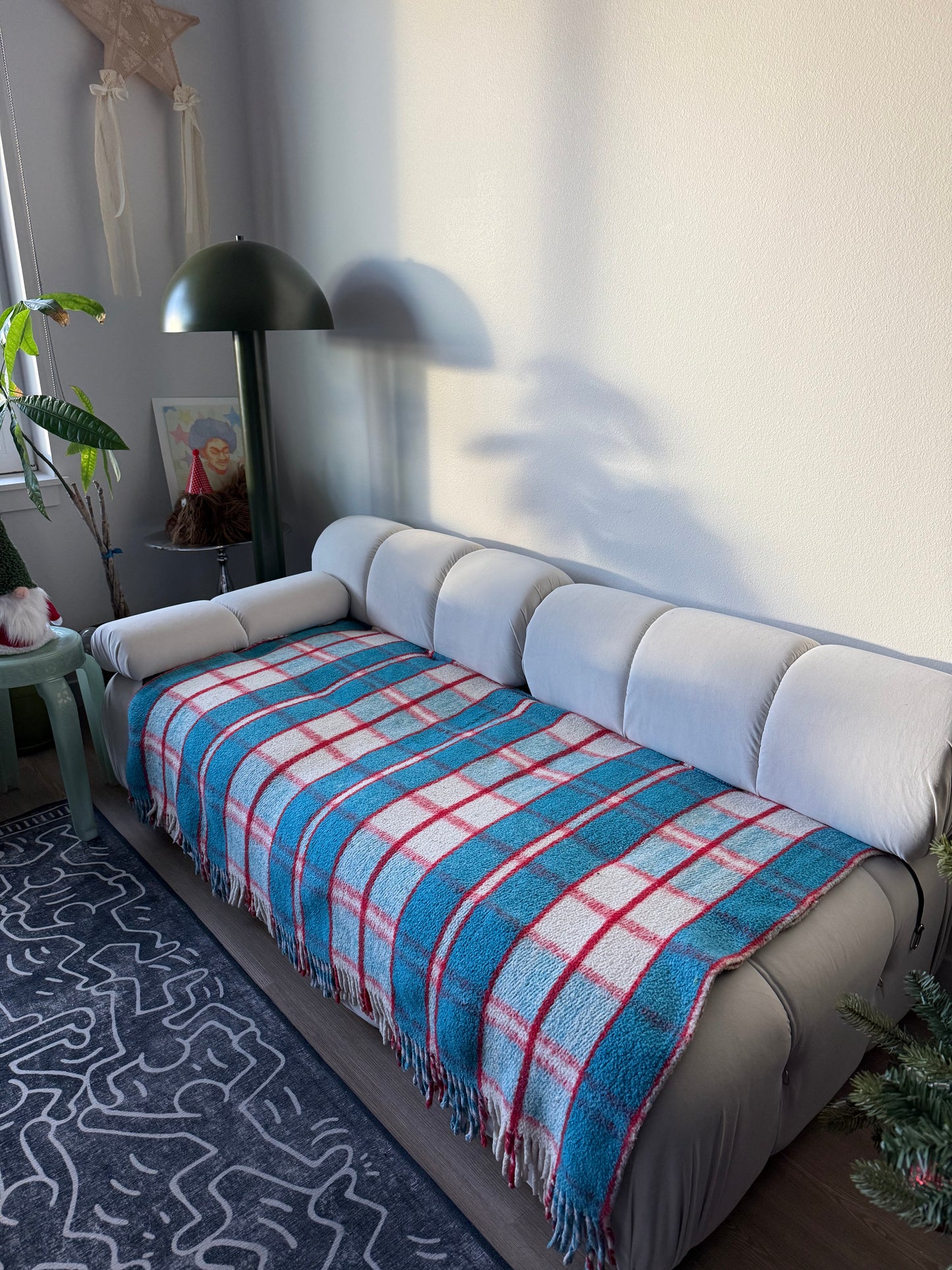 Reversible Plaid Throw Blanket