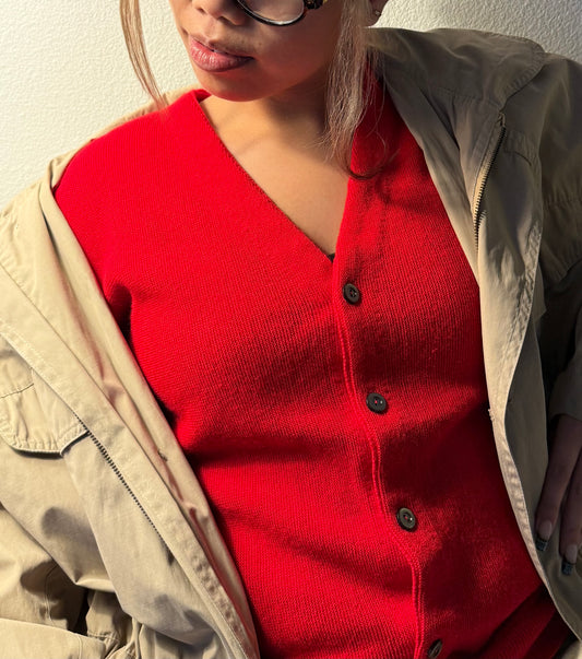 90’s Red JCPenney Cardigan