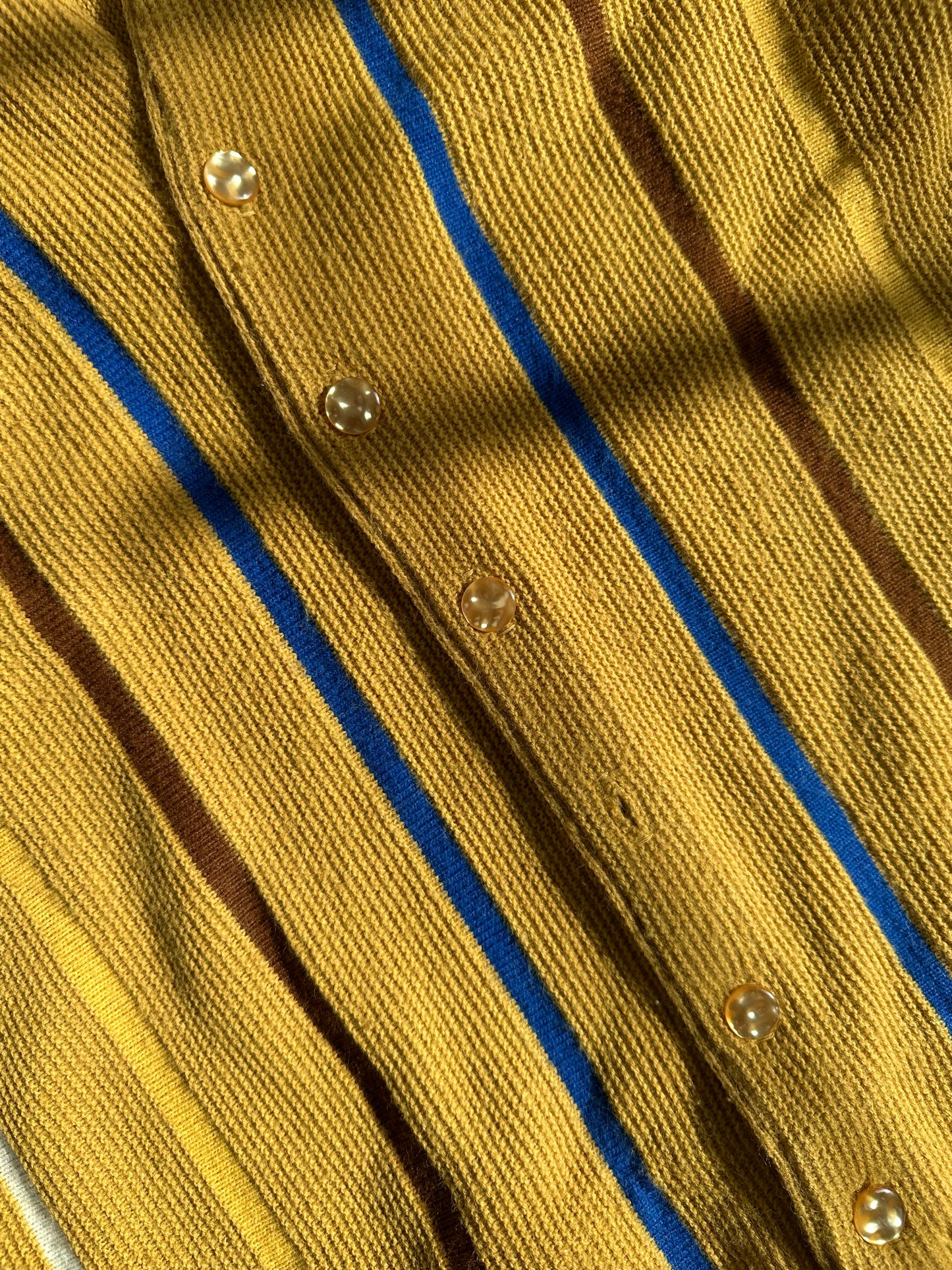 1970s Campus Striped Knit Cardigan
