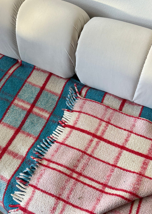 Reversible Plaid Throw Blanket