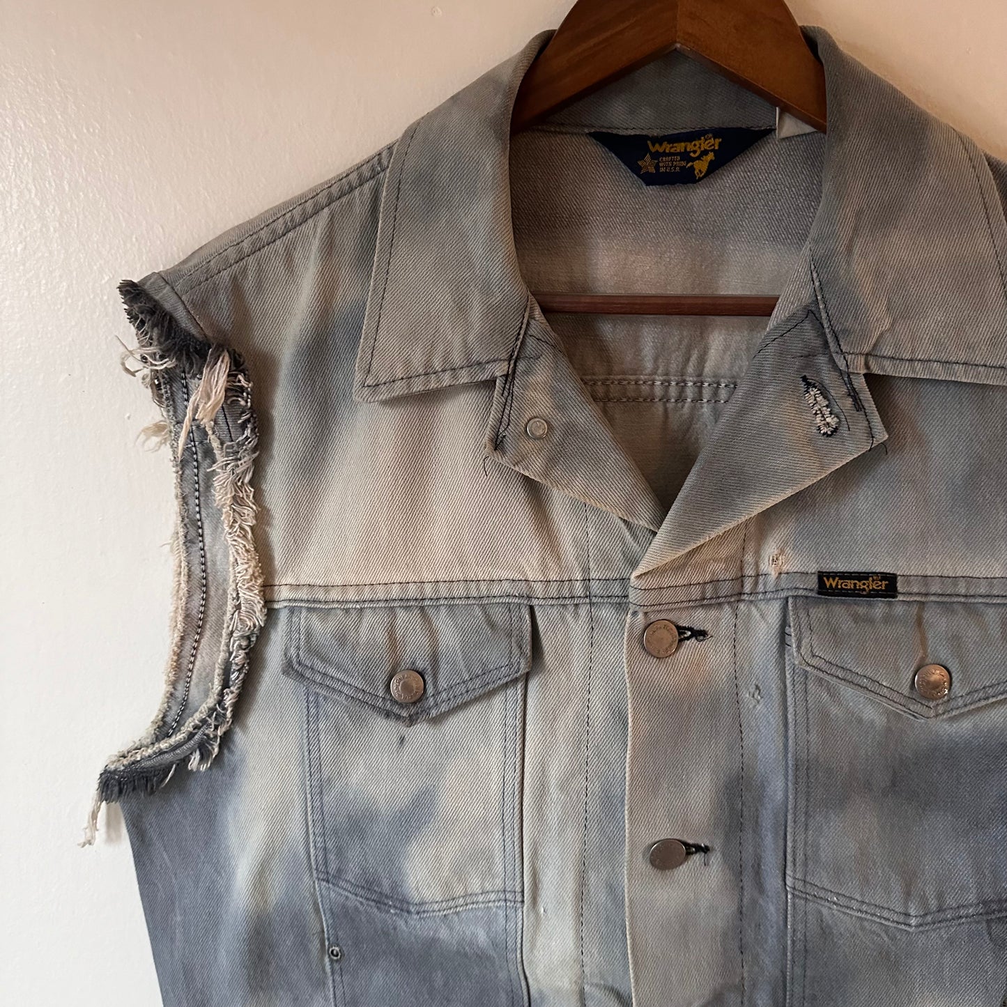 1970s Wrangler Denim Cut Off Vest